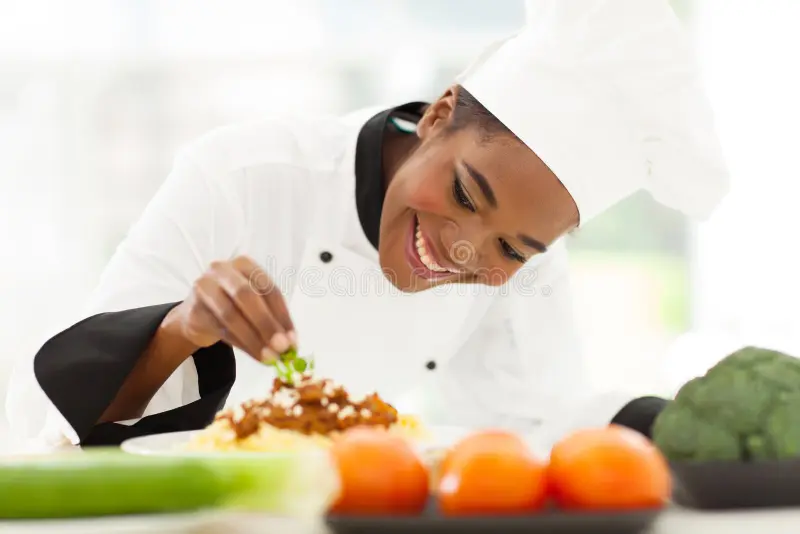 Personal chef preparing gourmet meal